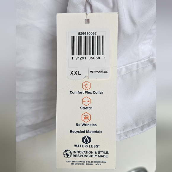 Dockers Men's Classic Fit Long Sleeve Signature Comfort Flex Shirt (Stan… - Picture 5 of 10